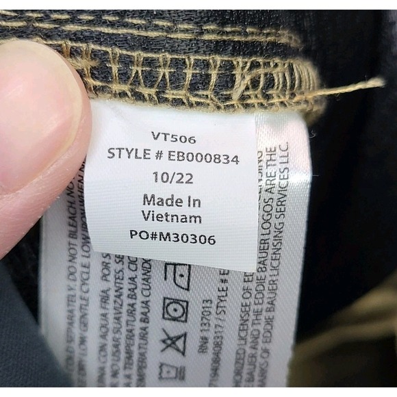 Eddie Bauer‎ Hiking Utility Pants Mens 36x31 Khaki Stretch Nylon Chino Outdoors - Picture 10 of 10